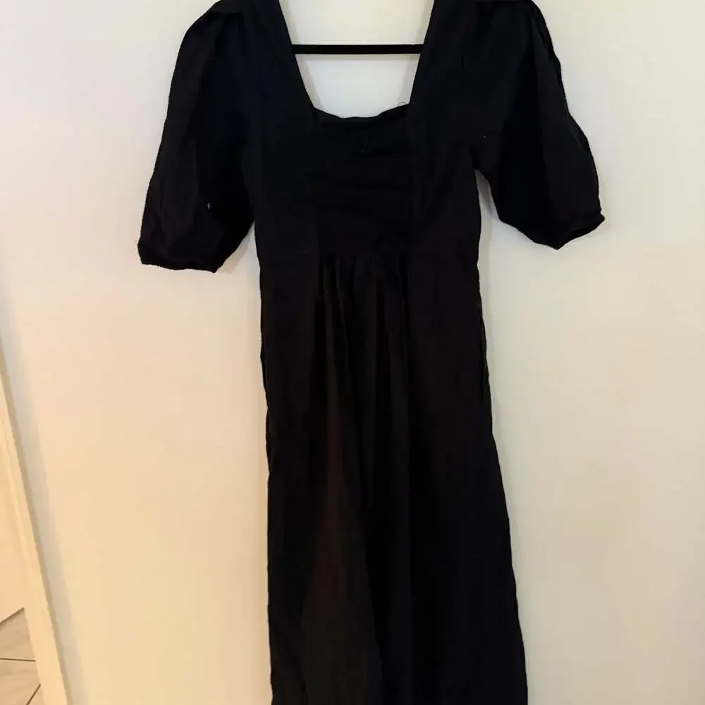 A New Day Short Sleeve Midi Dress cottage core crunchy granola milkmaiden - Picture 4 of 4